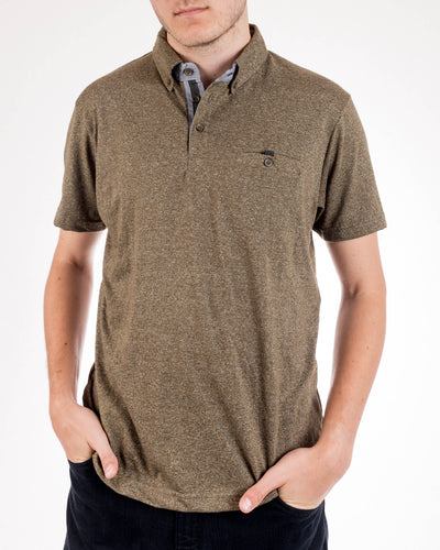 Short Sleeve Grindle Men's Jersey Polo Army Shirt