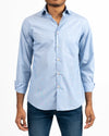 Blue Butterfly Dot Slim-Fit Shirt