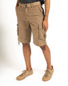 British Khaki Belted Cargo Short