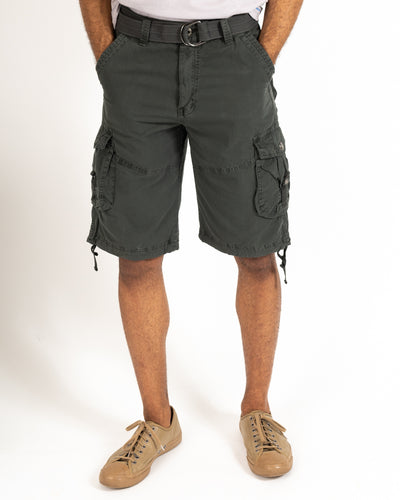 Charcoal Belted Cargo Short