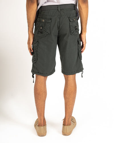 Charcoal Belted Cargo Short