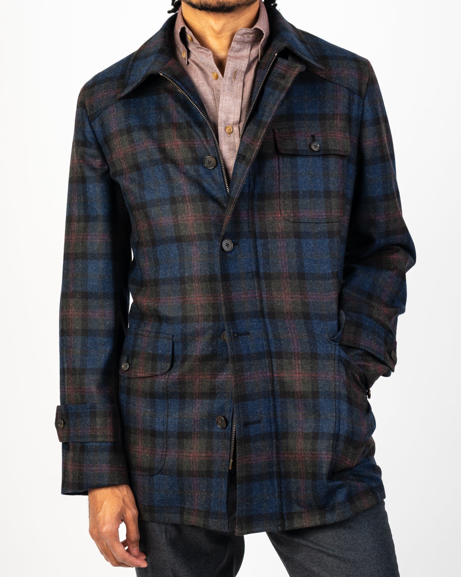 Tartan Plaid Field Jacket Alexander Julian