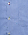 Blue Butterfly Dot Slim-Fit Shirt