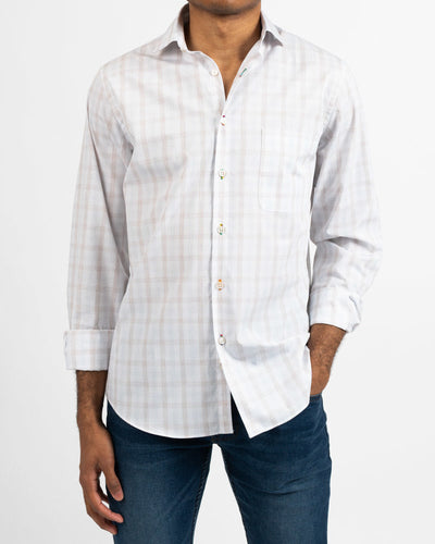 Heather Multi Gingham Slim-Fit Shirt