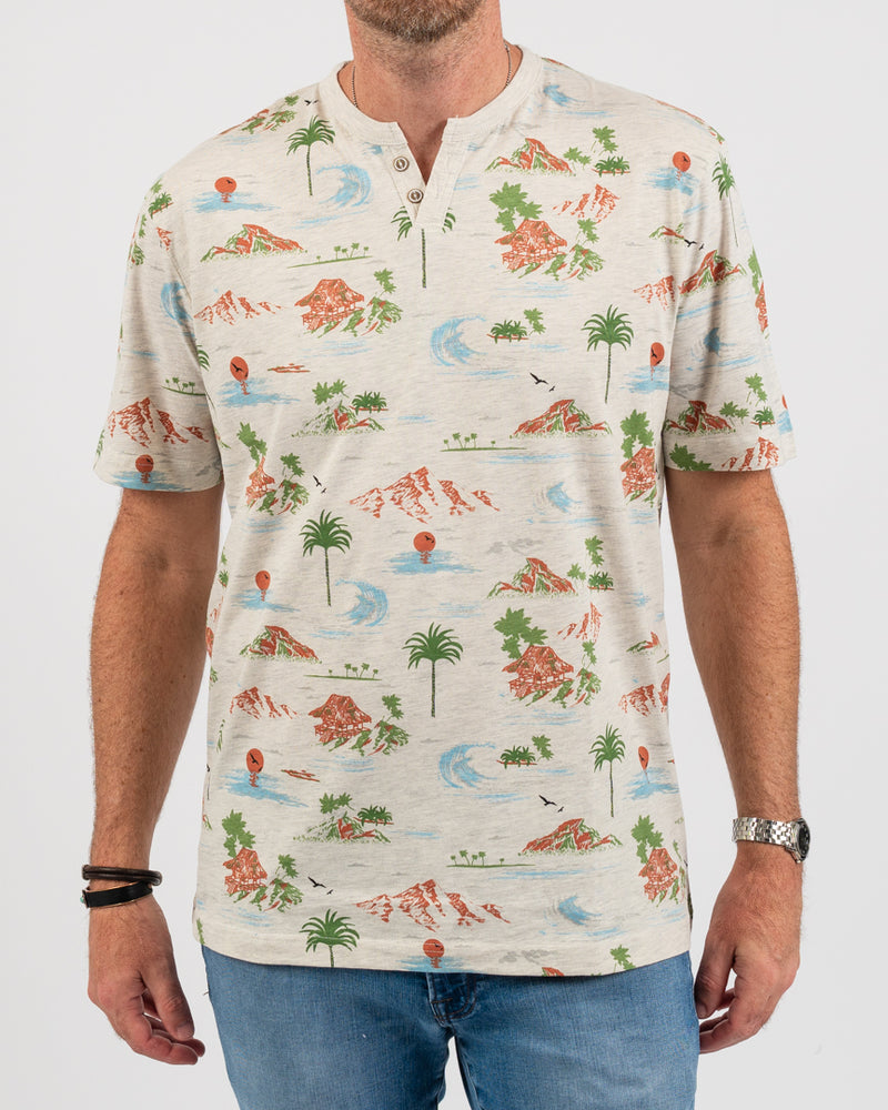 Hawaii Coast 2 Button Tee