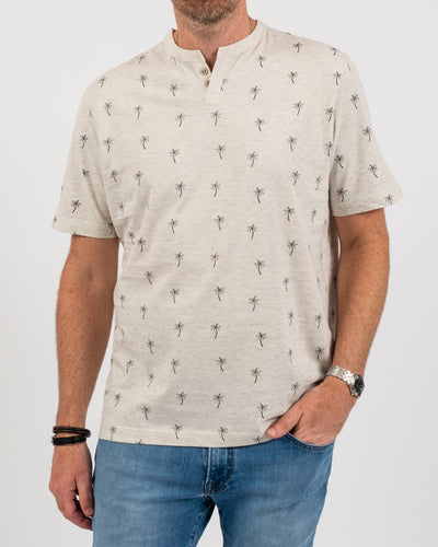 Palm Trees 2 Button Tee