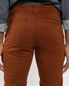 Chestnut Stretch Sateen Slim-Fit Chino