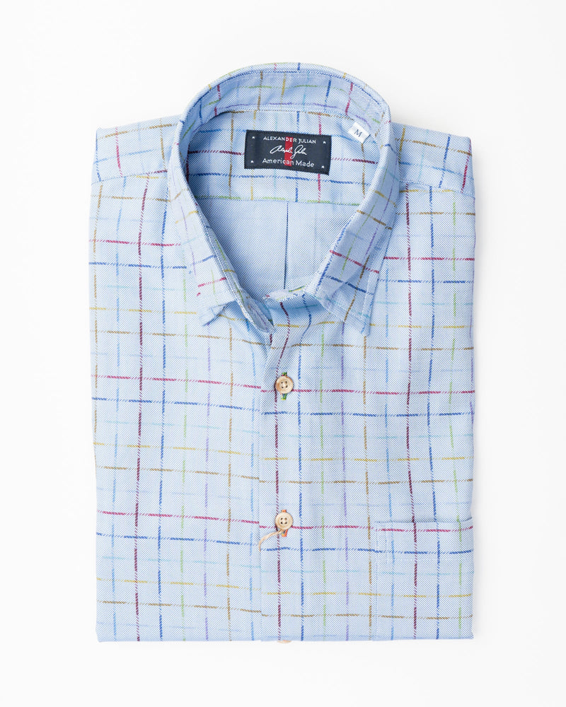 Overprinted Royal Oxford Shirt