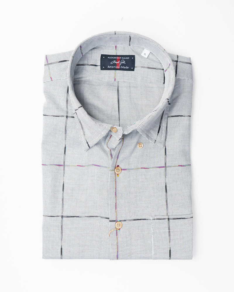 "Spacedyed" Windowpane Shirt