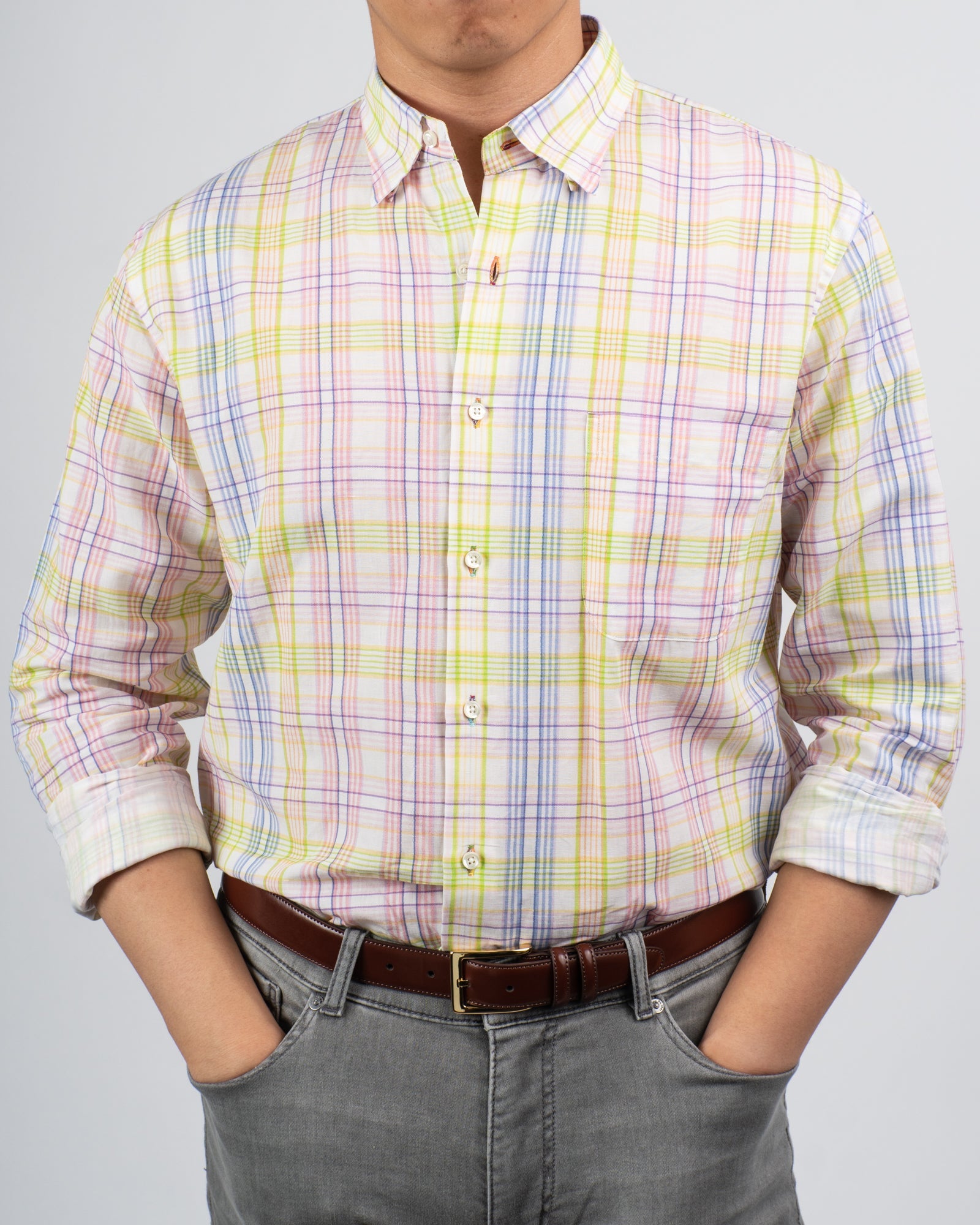 Southern Plaid Linen Shirt