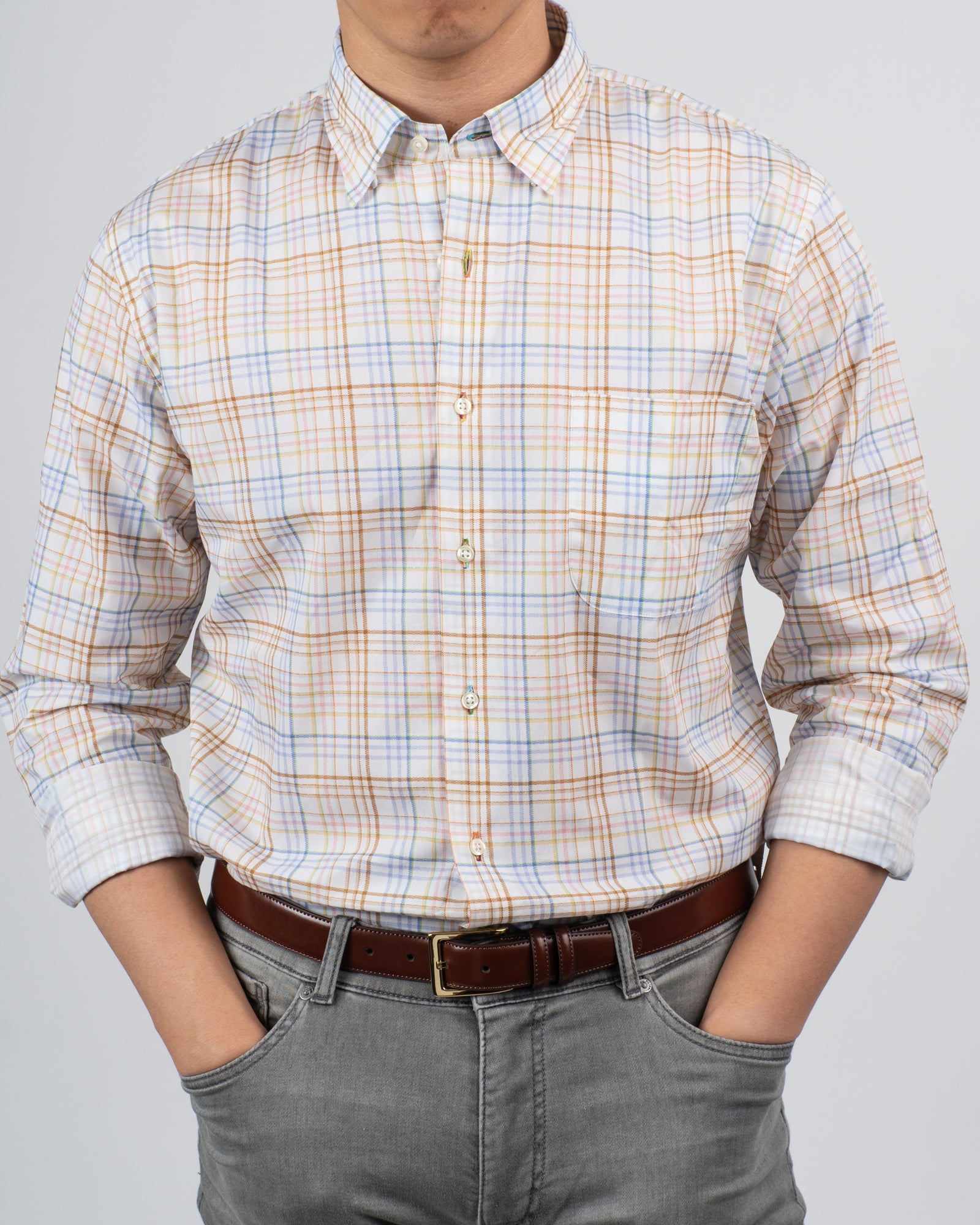 Multi Plaid Cotton Shirt