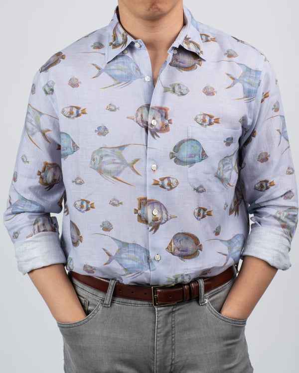 Fish Linen Shirt - Alexander Julian