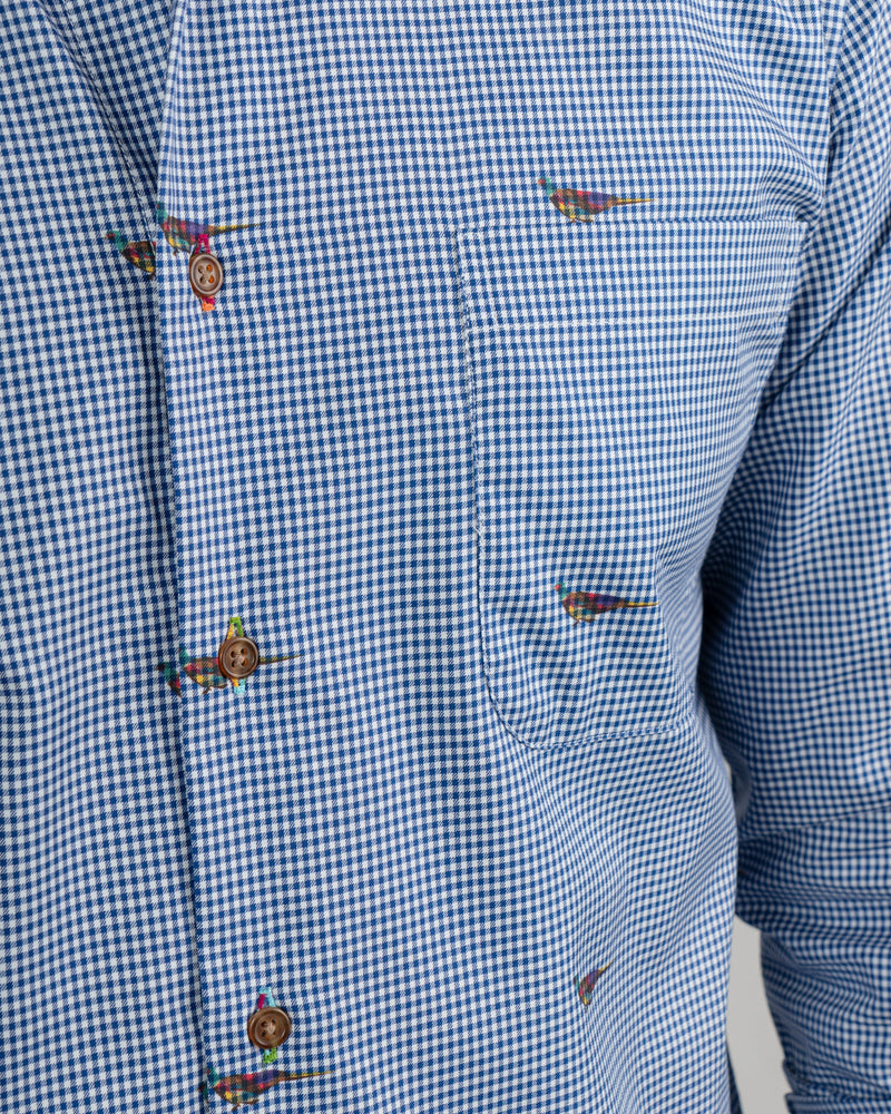 Pheasants in Navy Shirt