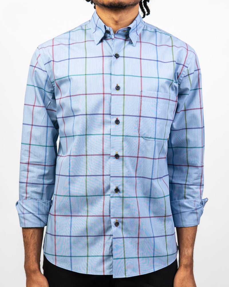 Lt Blue Tattersall Shirt