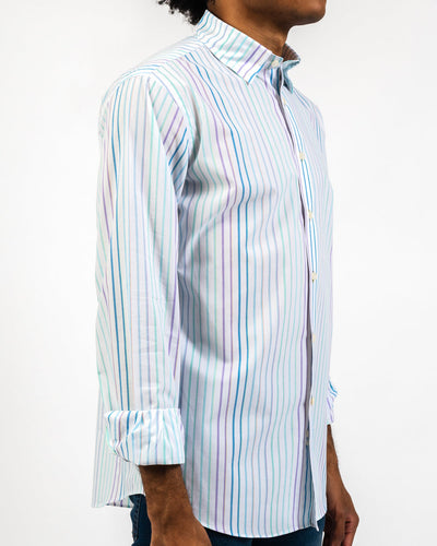 Cloud Vintage Stripe Cotton Slim-Fit Shirt