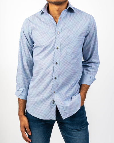 Davis Bias Check Slim-Fit Shirt