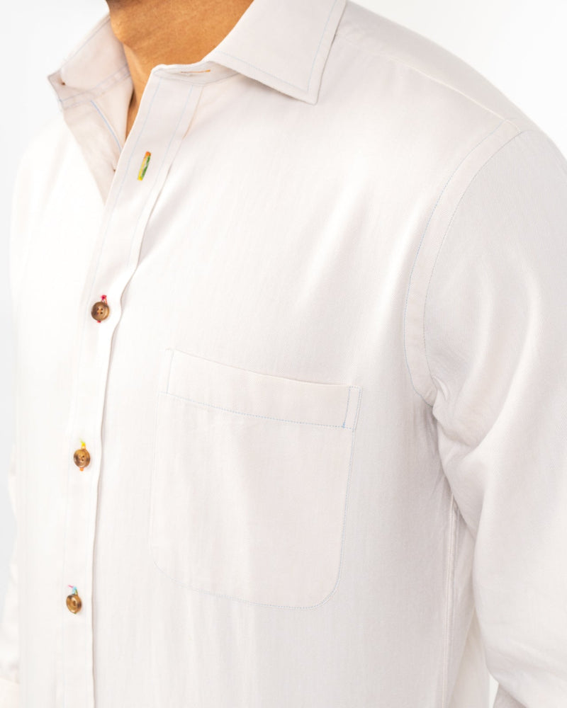 Eno Twill - Stone Slim-Fit Shirt