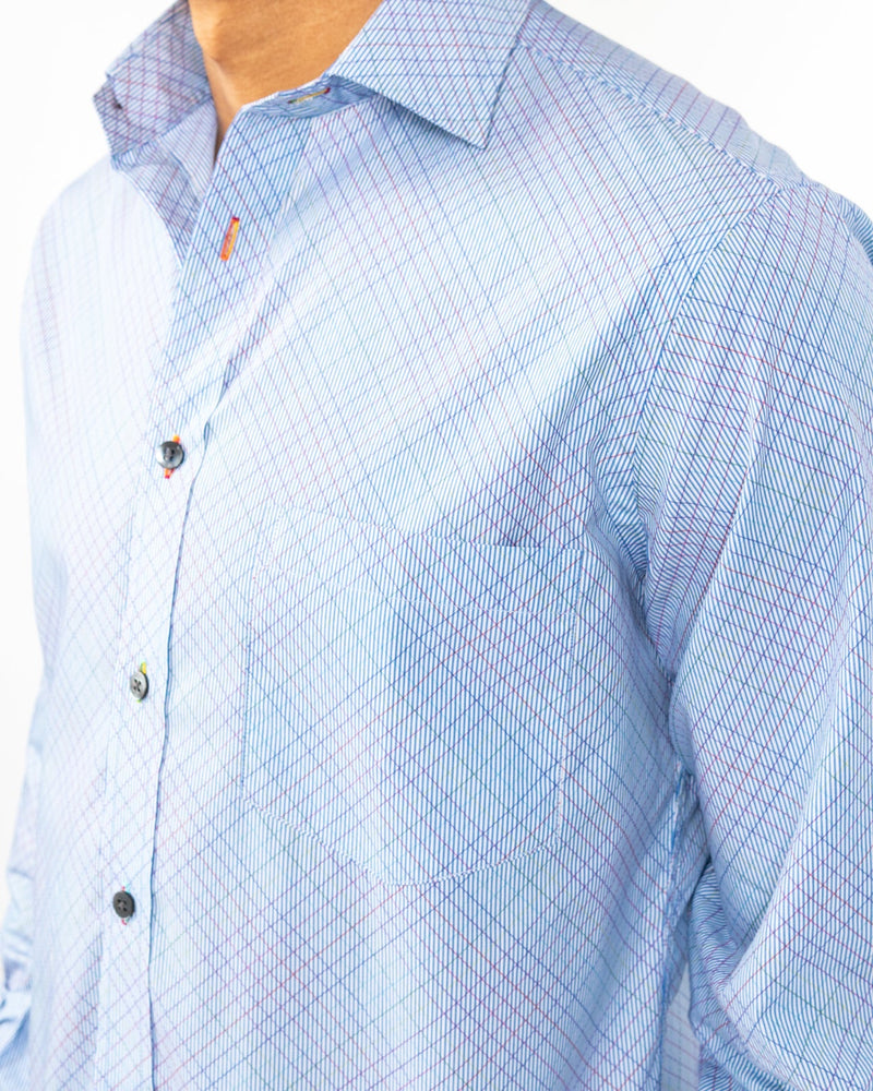 Davis Bias Check Slim-Fit Shirt