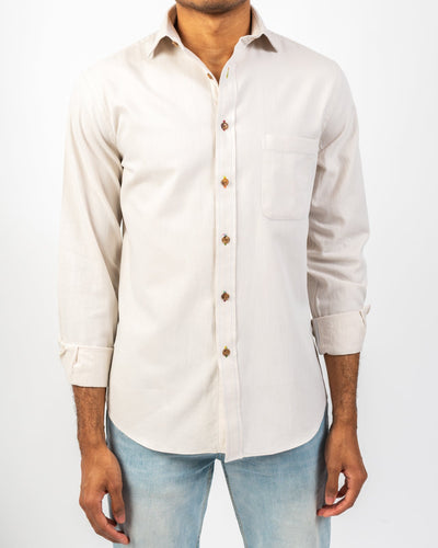 Eno Twill - Stone Slim-Fit Shirt