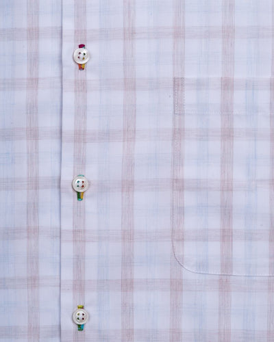 Heather Multi Gingham Slim-Fit Shirt