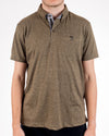 Alexander Julian Short Sleeve Grindle Jersey Polo Army Green Front