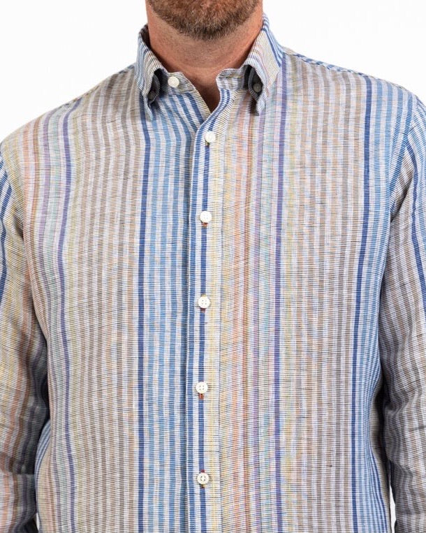 Architect’s Stripe Linen Sportshirt